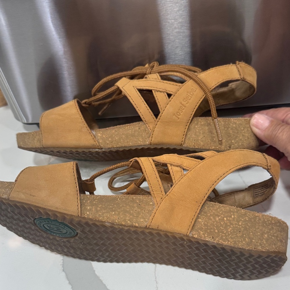 Josef Seibel Tan Strappy Sandals - Picture 7 of 7